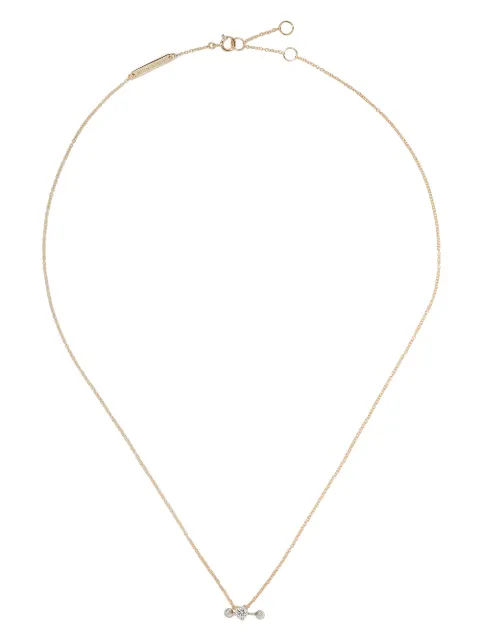 Delfina Delettrez collar Two In One en oro y oro blanco 18kt con diamantes