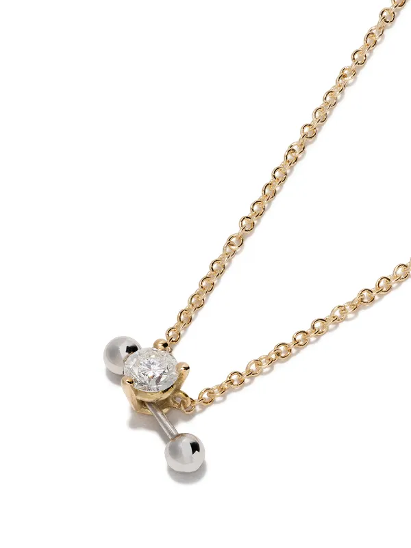 Delfina Delettrez 18kt Yellow And White Two In One Diamond