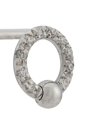 Delfina Delettrez 18kt White Gold Two In One Diamond Earring Farfetch Delfina Delettrez 18kt White Gold Two In One Diamond Earring