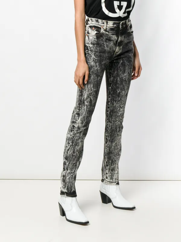 gucci acid wash jeans