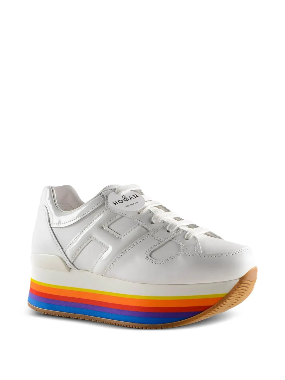  Hogan Sneakers Mit Regenbogen Sohle   Weiß 