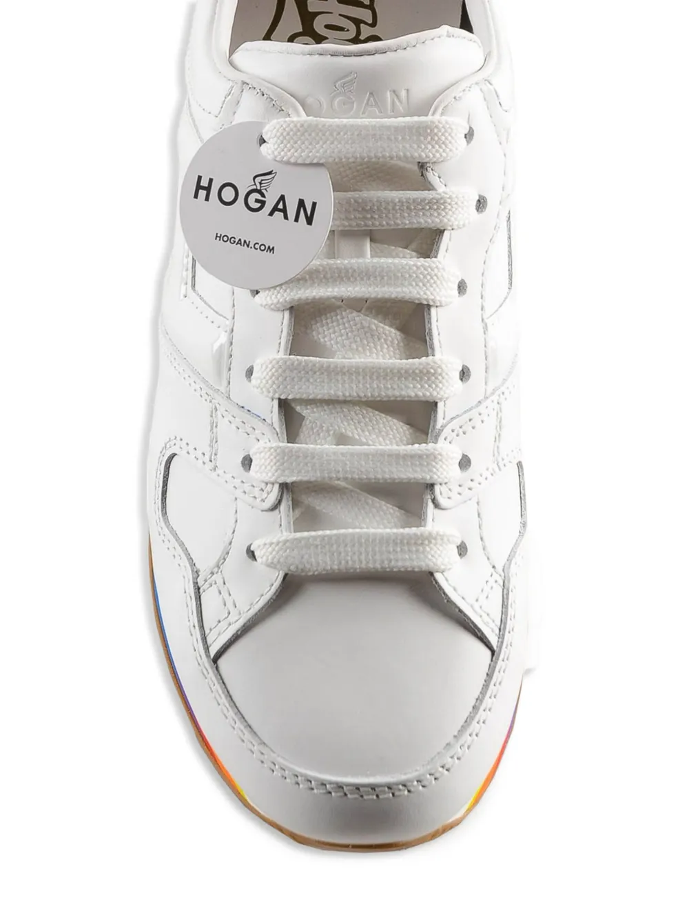  Hogan Sneakers Mit Regenbogen Sohle   Weiß 