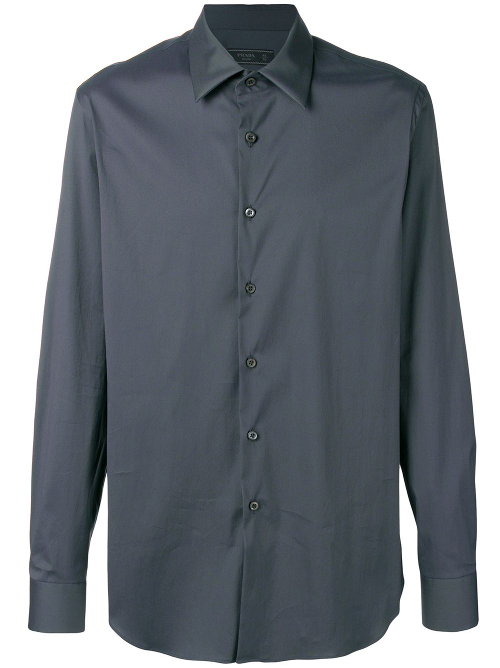 фото Prada однотонная рубашка с классическим воротником
