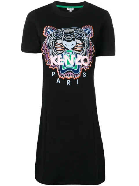 Kenzo T-shirt Jurk Met Tijgerprint - Farfetch