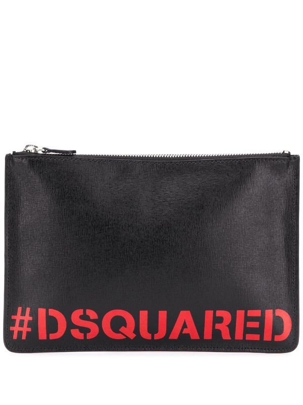 Dsquared2 Logo Embossed Clutch Bag 