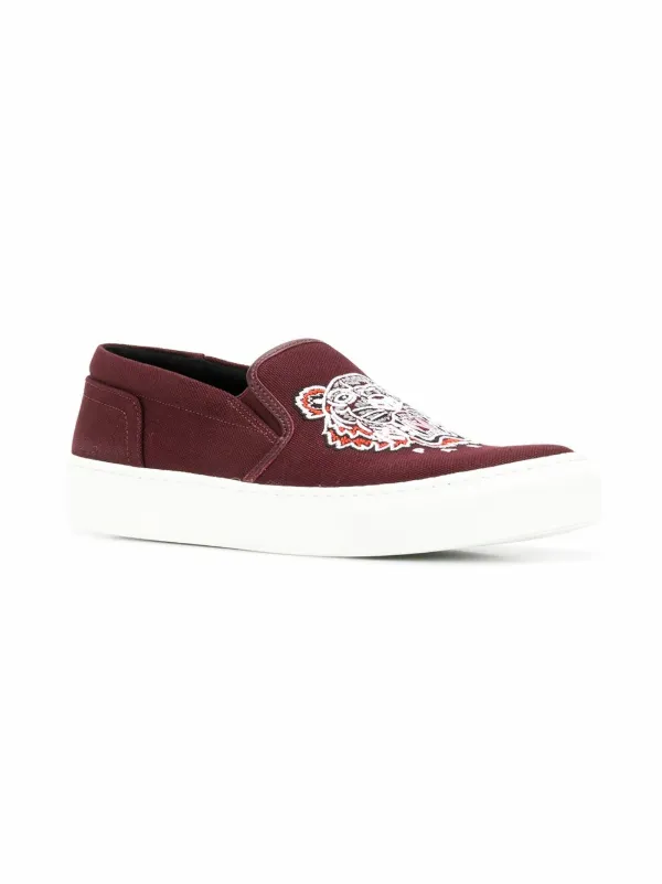 kenzo tiger slip on sneakers