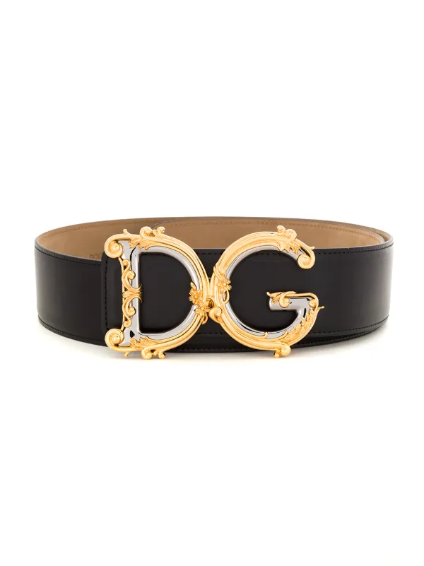 Shop Dolce & Gabbana baroque DG logo belt with Express Delivery - FARFETCH