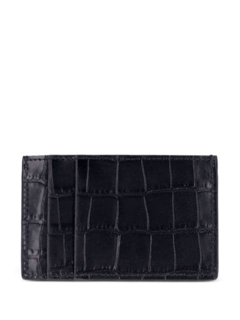 crocodile-embossed card holder