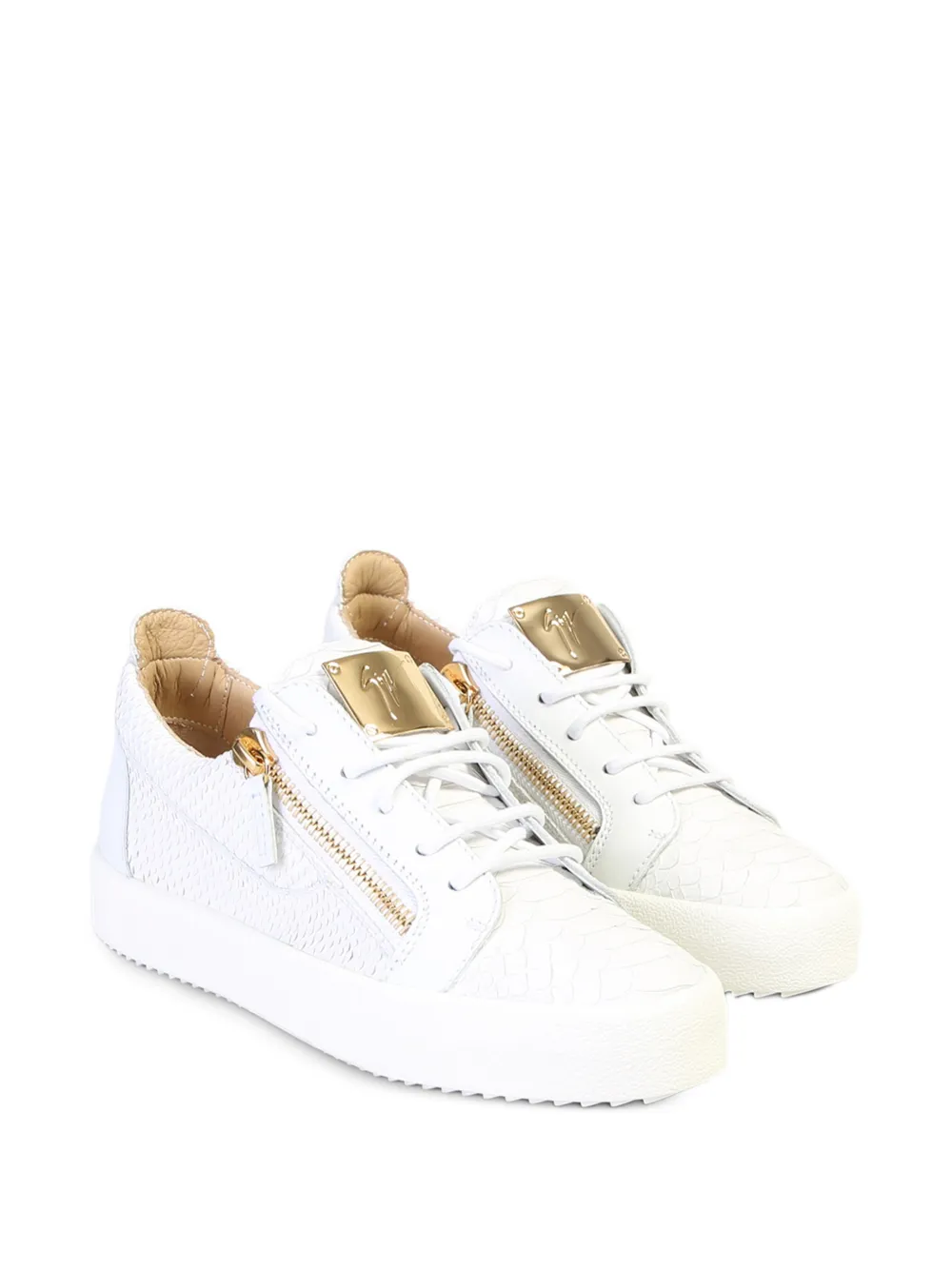 Giuseppe Zanotti Nicki sneakers met slangen effect Zwart