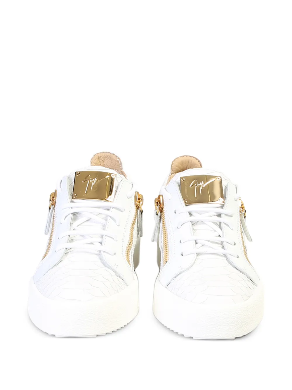 Giuseppe Zanotti Nicki sneakers met slangen effect Zwart