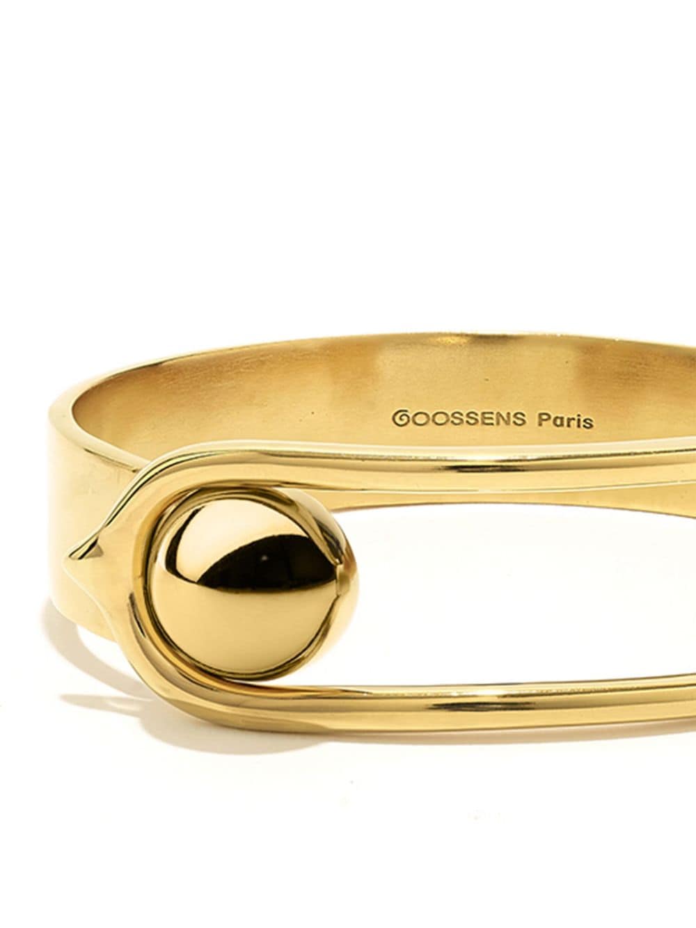 Shop Goossens Boucle Logo-engraved Bracelet In Gold