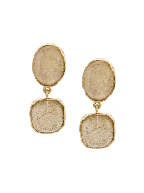 Goossens cabochons clip earrings