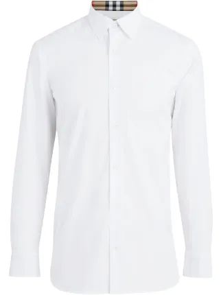 burberry stretch cotton poplin shirt
