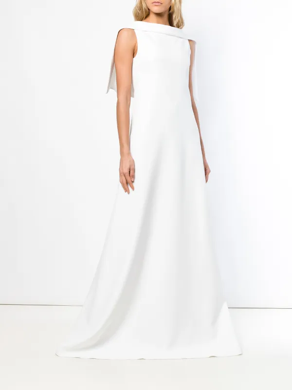Givenchy Sleeveless Cape Gown White FARFETCH ID