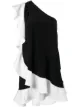 Image 1 of Givenchy one shoulder ruffle dress