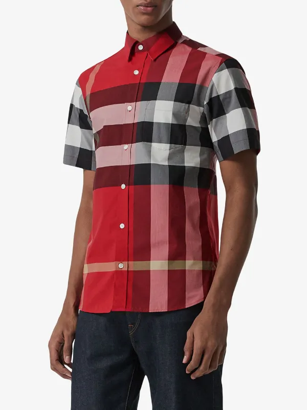burberry check short sleeve shirt