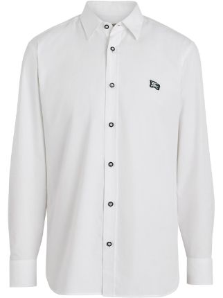 Burberry Contrast Button Shirt | Farfetch.com