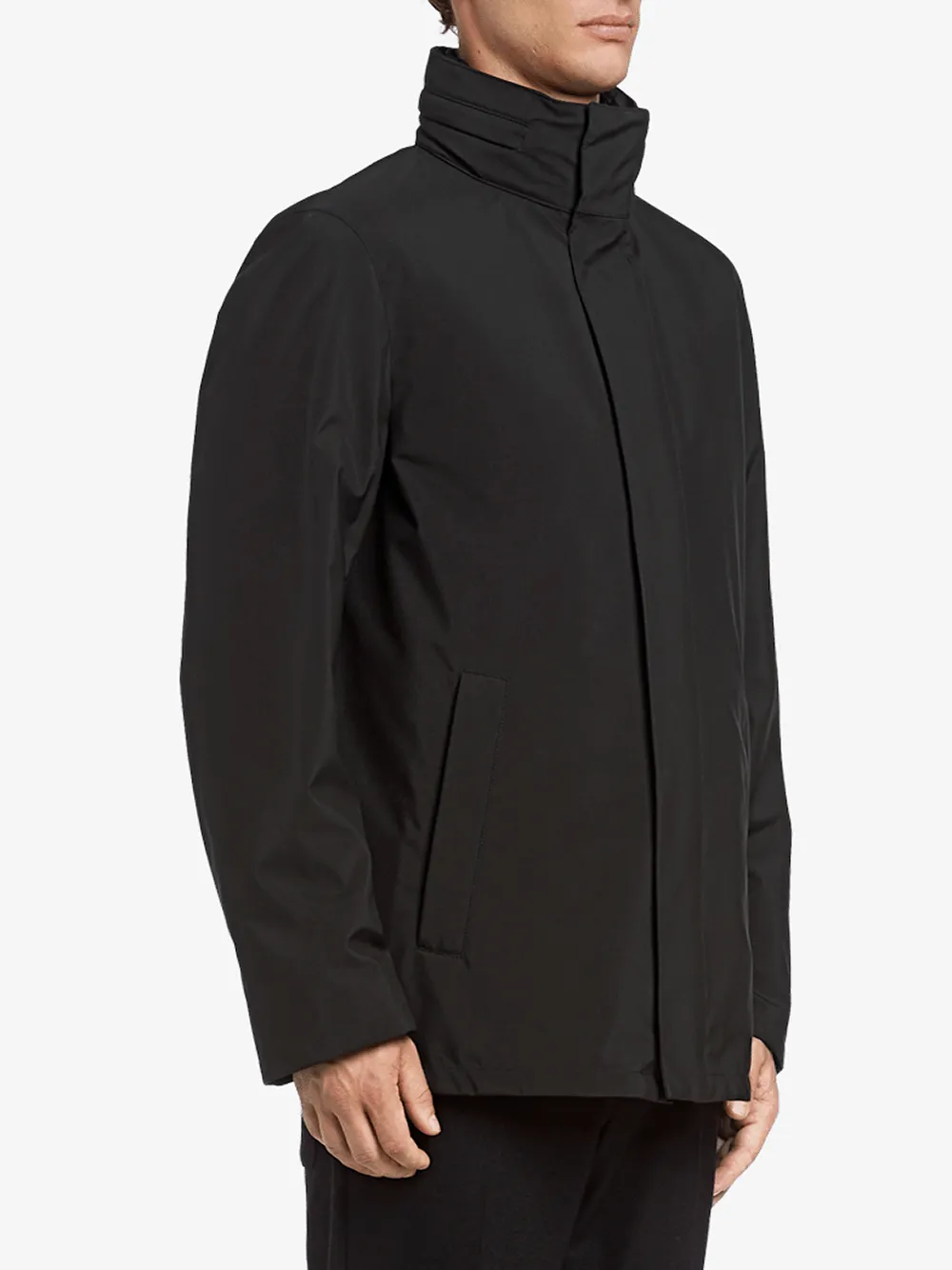 Prada jas van technische stof Zwart