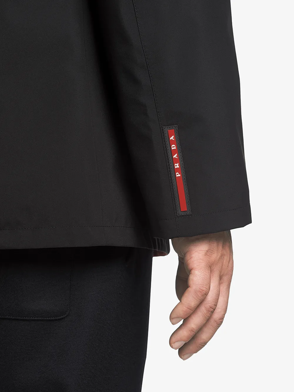 Prada jas van technische stof Zwart