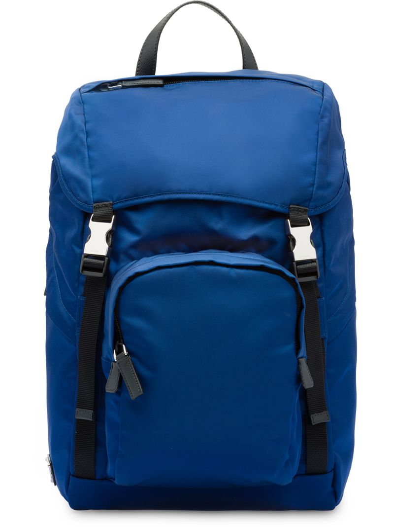 Prada Technical Fabric Backpack In Blue