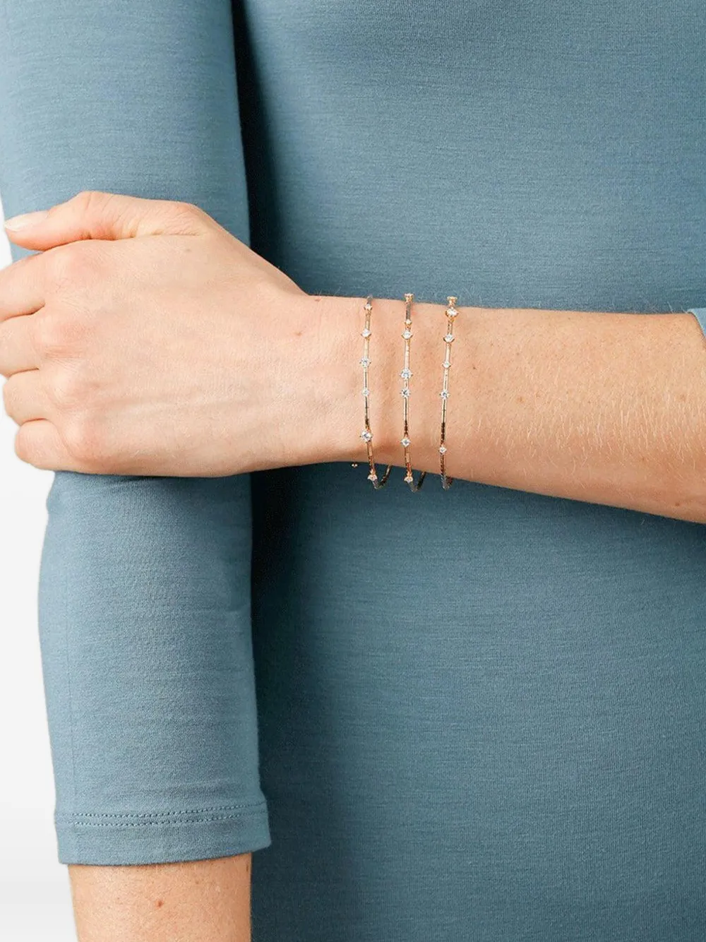 Mattia Cielo 18kt Rose Gold Rugiada Diamond Bangle In Gold