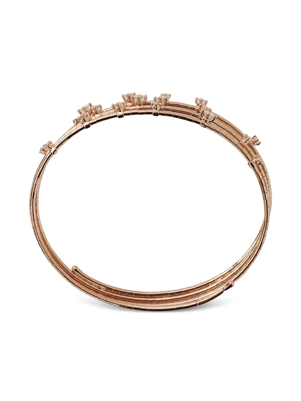 Mattia Cielo 18kt Rose Gold Rugiada Diamond Bangle In Gold