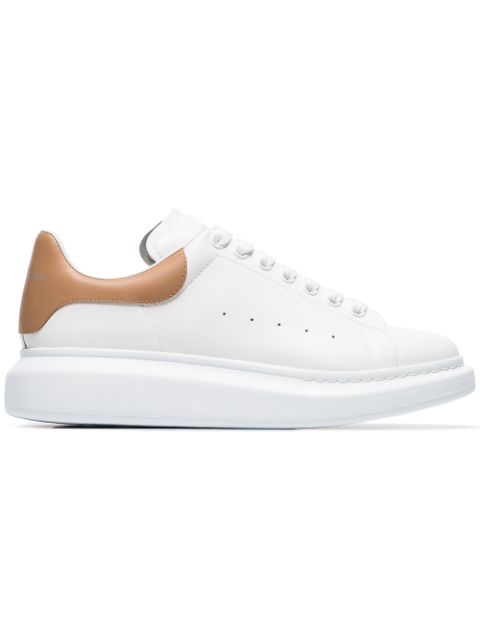 ALEXANDER MCQUEEN CAPPUCCINO DETAIL CHUNKY LEATHER SNEAKERS