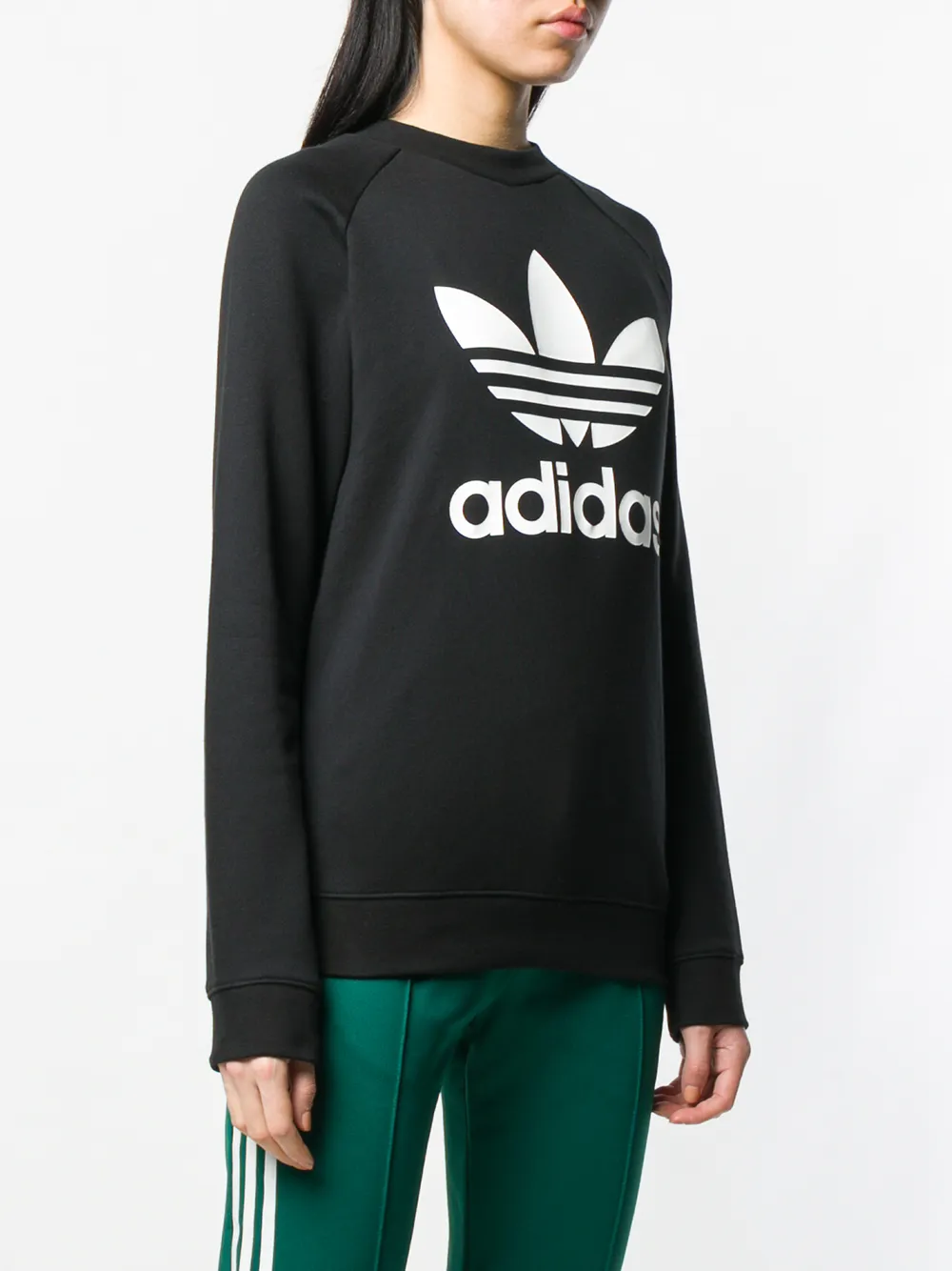 adidas sweater met logo Zwart