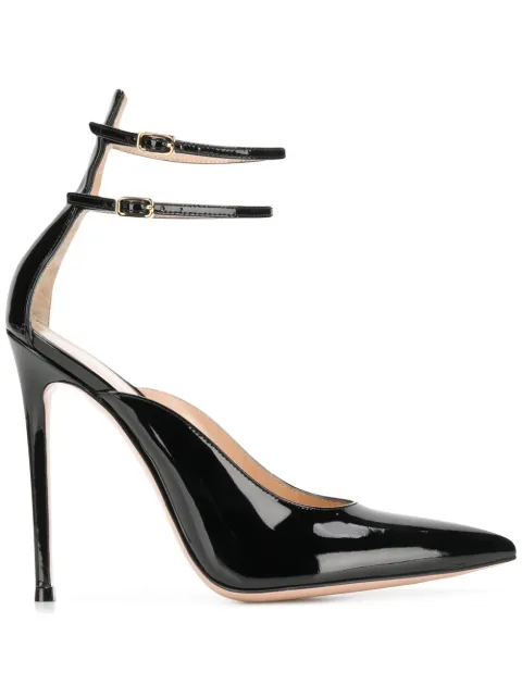 Click to view more detailed imagery on our partner's website Gianvito Rossi Kristi 115 Patent Leather Pumps In Black