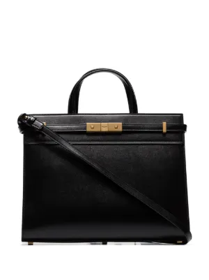 Women S Bags Purses Farfetch Black Manhattan Small Leather Tote Bag