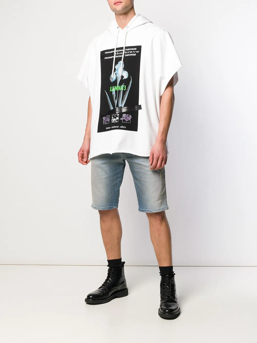 Diesel Shorts met faded effect - Blauw