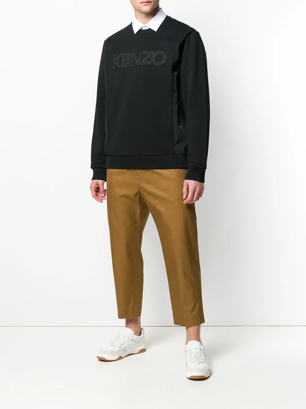 Kenzo sweater met logopatch - Zwart