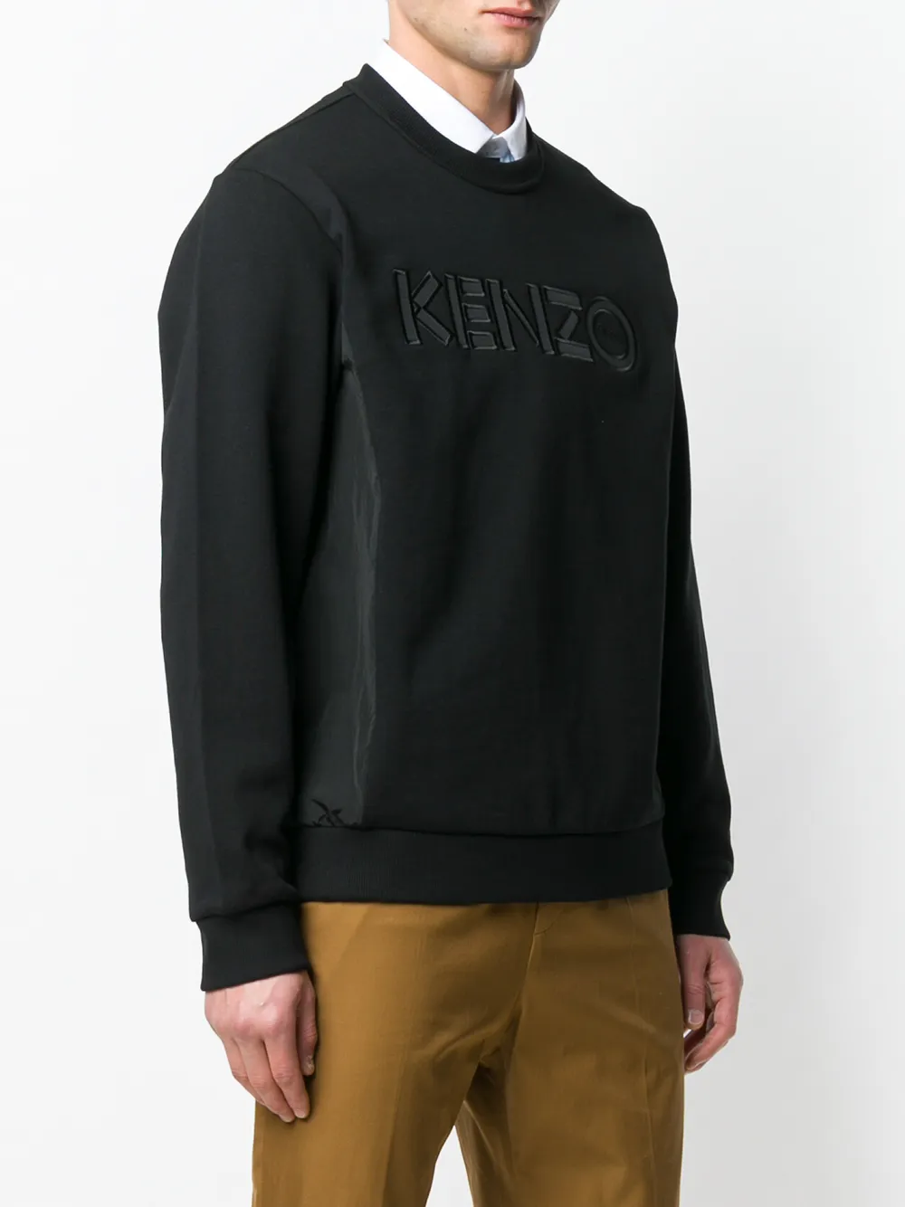 Kenzo sweater met logopatch Zwart