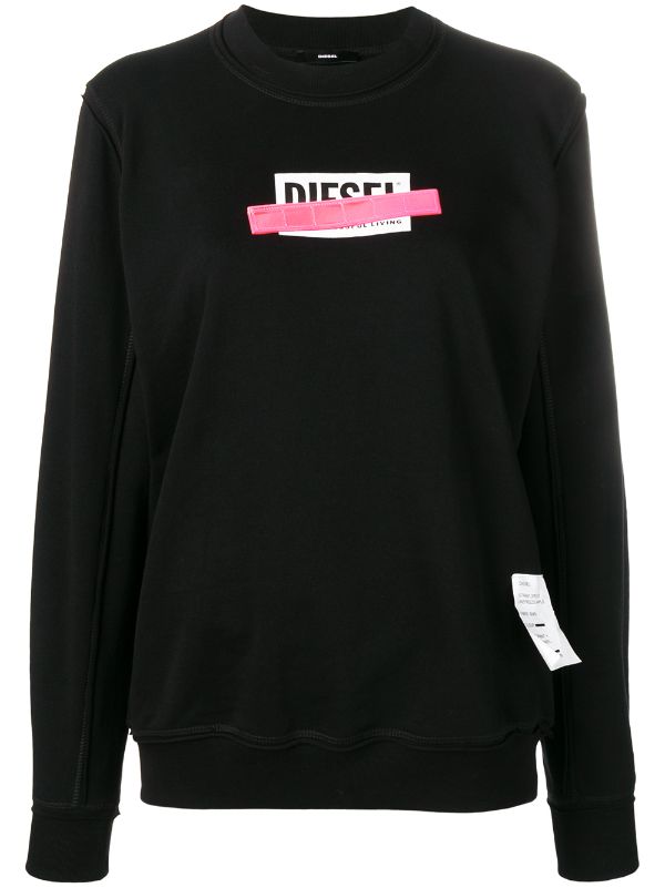 diesel reflective detail sweatshirt