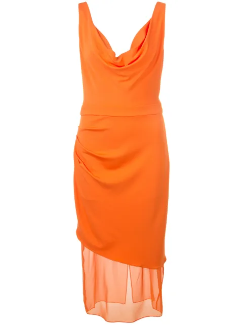 Orange Draped Dress