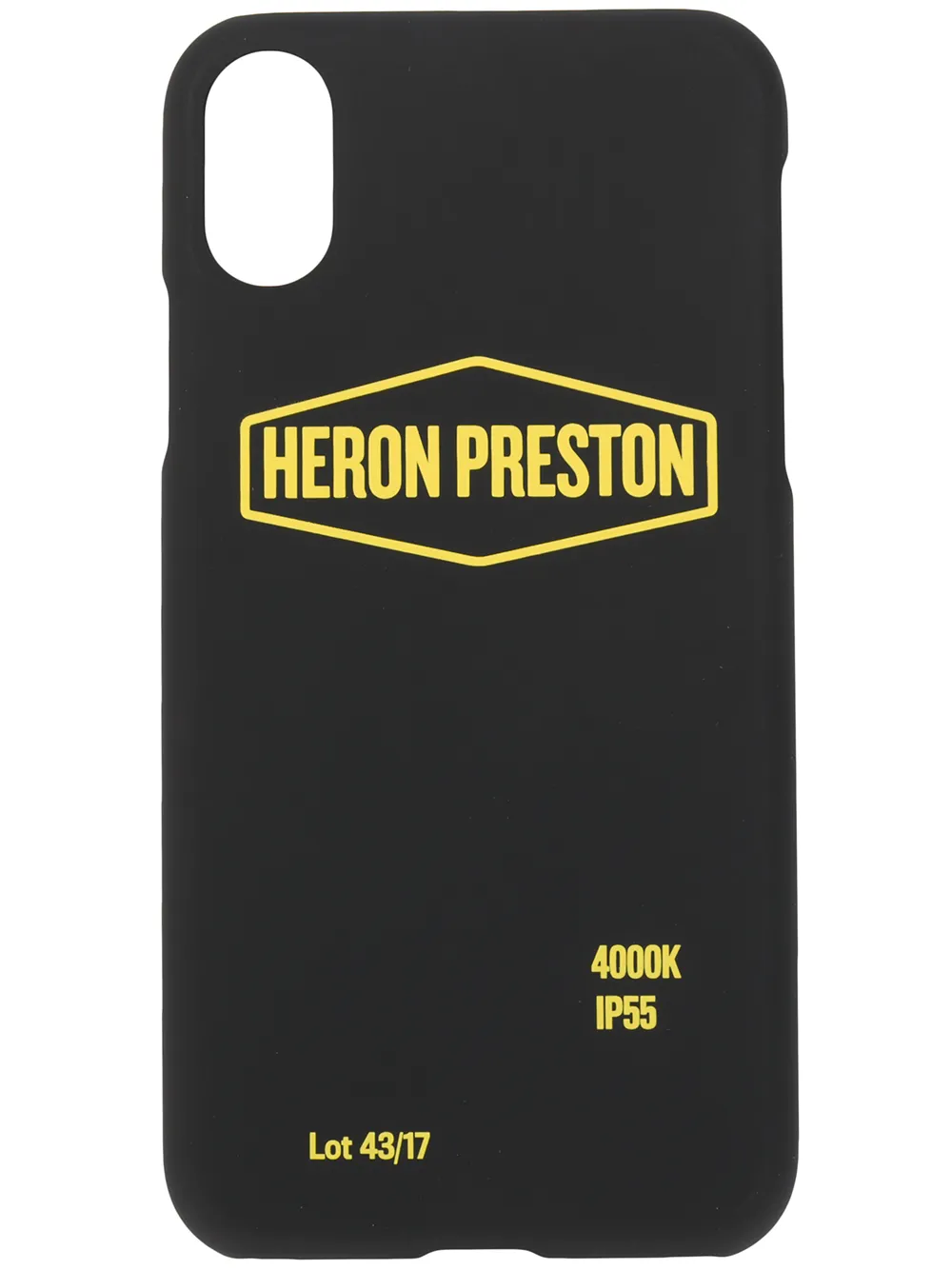 Heron Preston Cover per iPhone X con logo - Nero