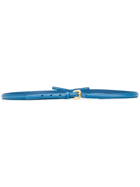 Prada bow detail slim buckle belt