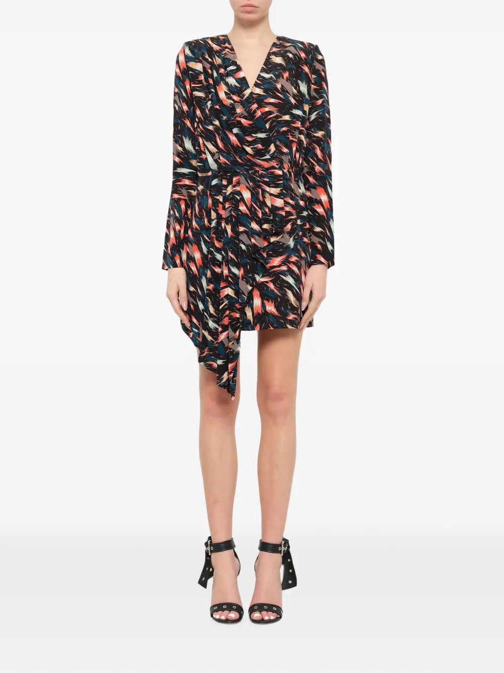 Givenchy jurk met asymmetrische print Zwart