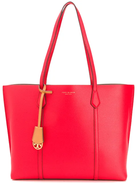 Click to view more detailed imagery on our partner's website Tory Burch Perry Triple-compartment Tote Bag In Red