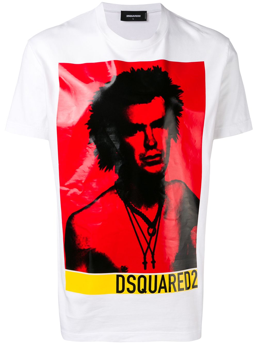 фото Dsquared2 футболка с контрастным принтом