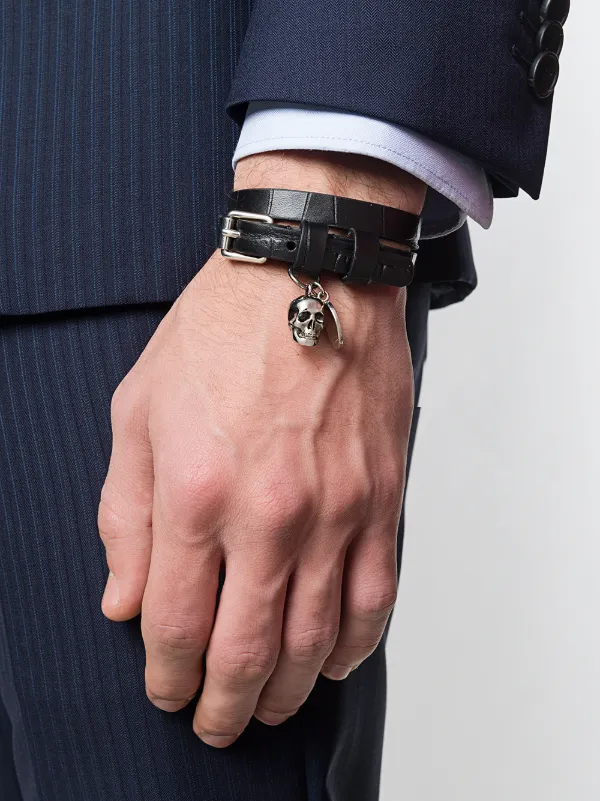 Alexander Mcqueen Skull Wrap Bracelet 