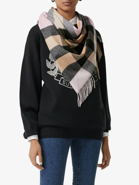 Burberry Bandana in Check Cashmere $490 