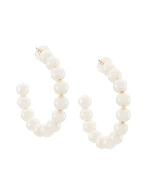 Lele Sadoughi pearl hoop earrings