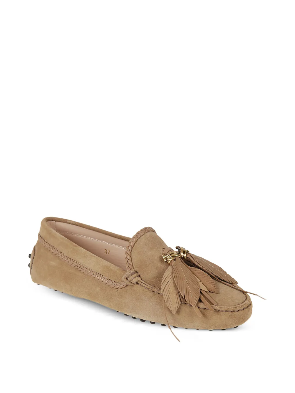 Tod's Gommino leren loafers met kwastje Beige