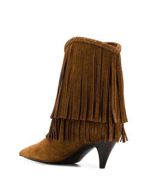 saint laurent fringe boots mens