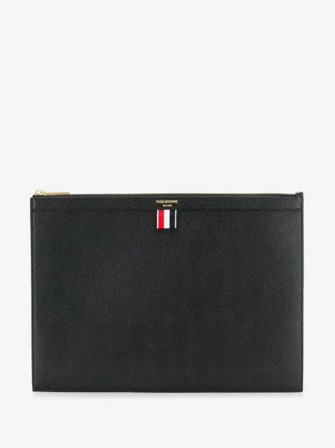 Thom Browne cartera con ribete de cinta grosgrain
