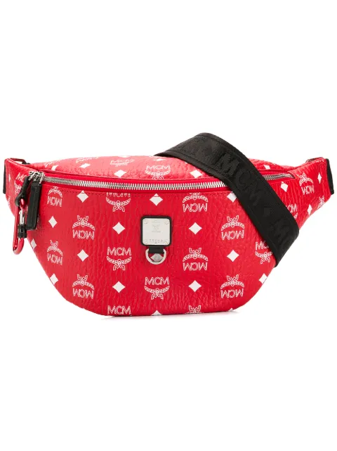 mcm fanny pack red