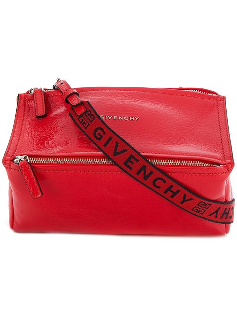 Click to view more detailed imagery on our partner's website Givenchy Mini Pandora Glazed Leather Shoulder Bag - Black In Red