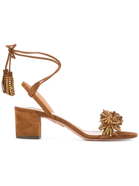 aquazzura wild crystal sandals