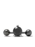 Delfina Delettrez Farfetch Exclusive 18kt white gold Two In One Pierced Black Diamond stud - Silver